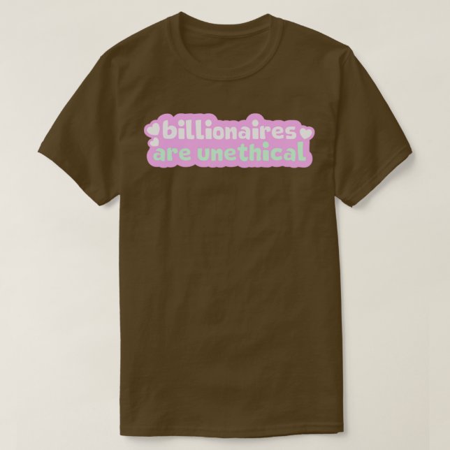 T-shirt Les Millionnaires Sont Innethiques (Design devant)
