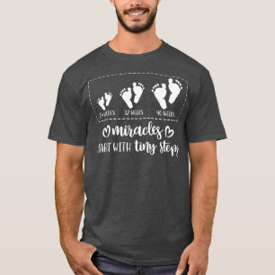 T-shirt Les Miracles Commencent Par De Petites Étapes Pie
