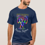 T-shirt Les miracles se produisent<br><div class="desc">Les miracles se produisent chemise de Chanukah de menorah</div>