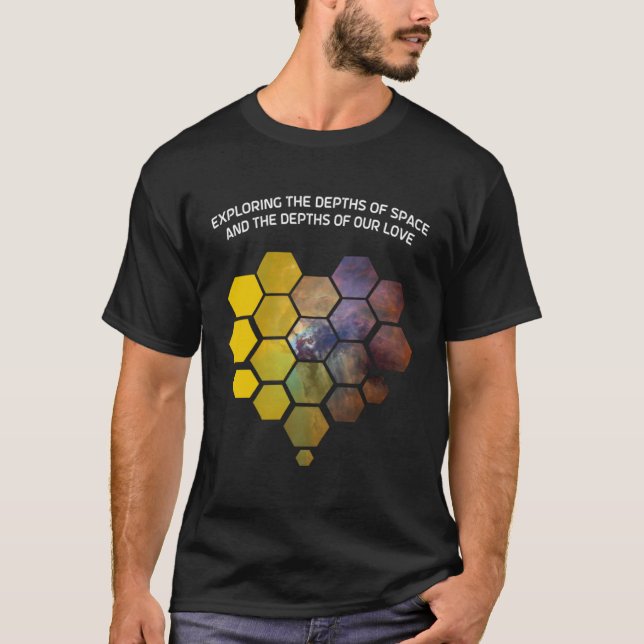 T-shirt Les miroirs en forme de coeur JWST Saint Valentin  (Devant)
