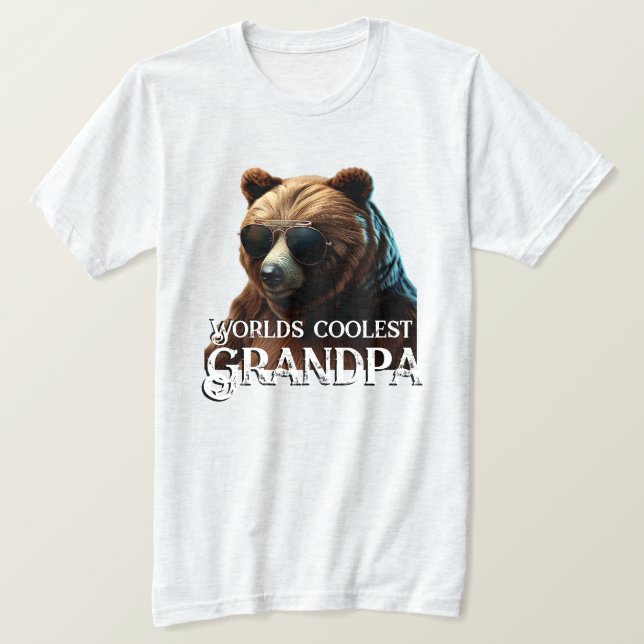 T-shirt Les Mondes Ours De Grand-Père Les Plus Frais (Design devant)