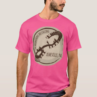 T-shirt Les Montagnes Appelent - Asheville Nc - Brown 2