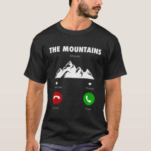 T-shirt Les Montagnes Appelent Drôle Téléphone Mobile