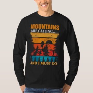 T-shirt Les Montagnes Appelent Et Je Dois Aller Vintage Ra