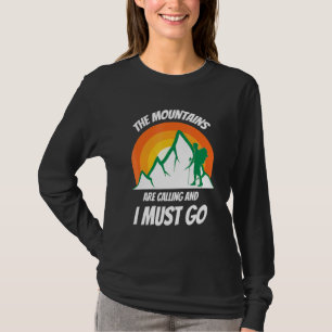 T-shirt Les Montagnes Appelent Je Dois Aller Camping Novel