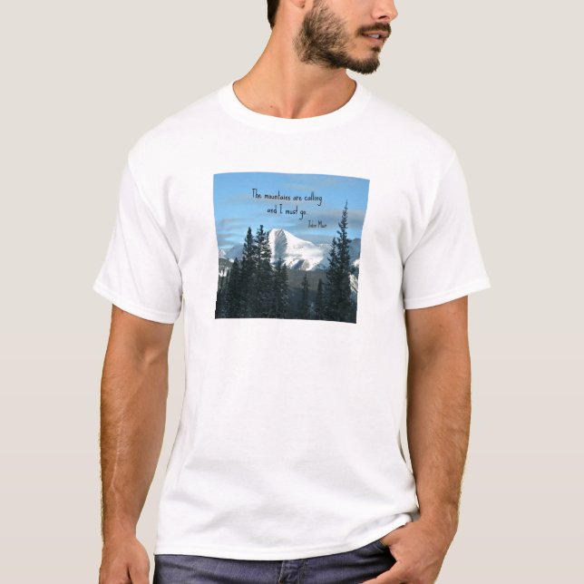 T-shirt Les montagnes appellent... (Devant)