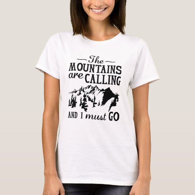 T-shirt Les montagnes appellent (Devant)