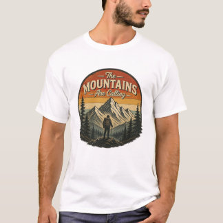 T-shirt Les montagnes appellent – Randonnée vintage
