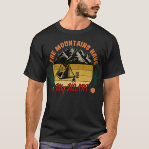 T-shirt Les montagnes ont mes chevaux de cavalier