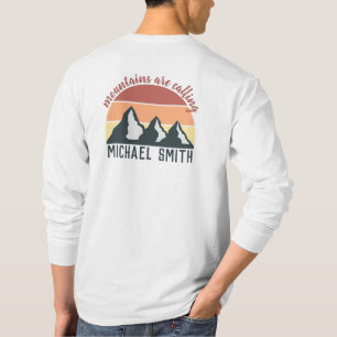 T-shirt Les montagnes pastel vintages appellent le monogra