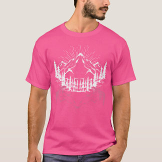 T-shirt Les montagnes Réflexion Extérieur Nature Arbres Ra
