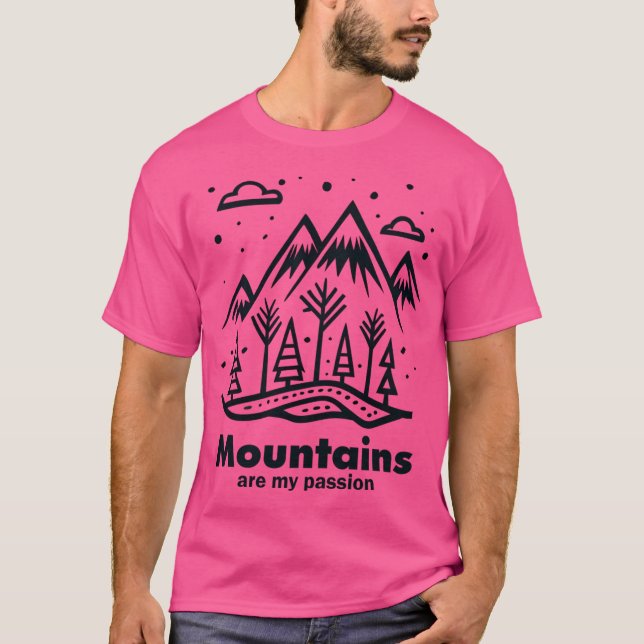 T-shirt Les Montagnes Sont Ma Passion Active (Devant)