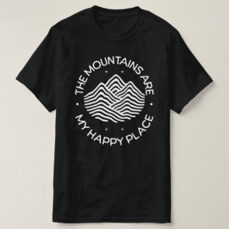 T-shirt Les montagnes sont mon endroit heureux