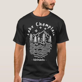 T-shirt Les monts Adirondack du lac Champlain