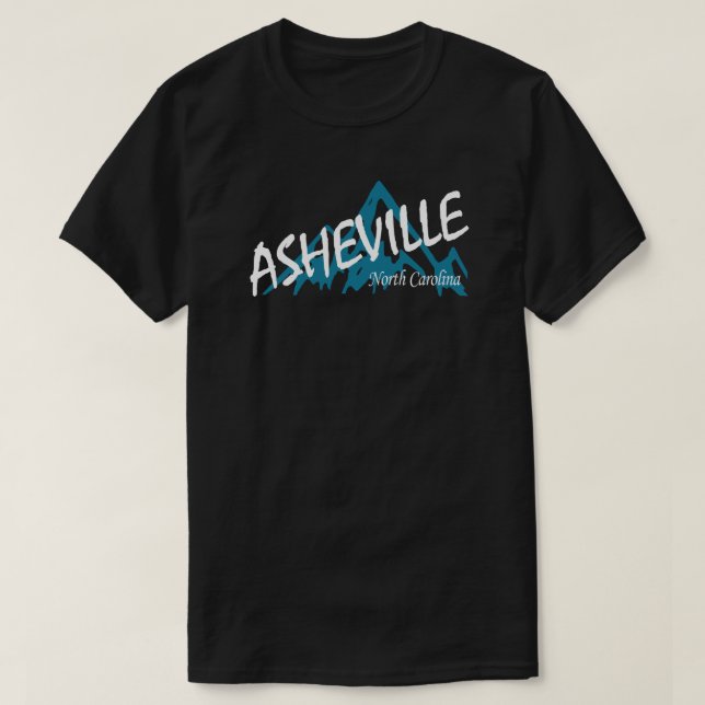 T-shirt Les monts Asheville North Carolina (Design devant)
