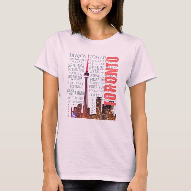 T-shirt Les monuments emblématiques de Toronto (Devant)