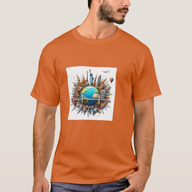 T-shirt Les monuments mondiaux (Devant)
