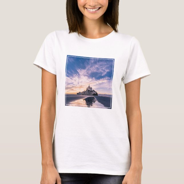T-shirt Les monuments | Mont Saint-Michel, Normandie Franc (Devant)