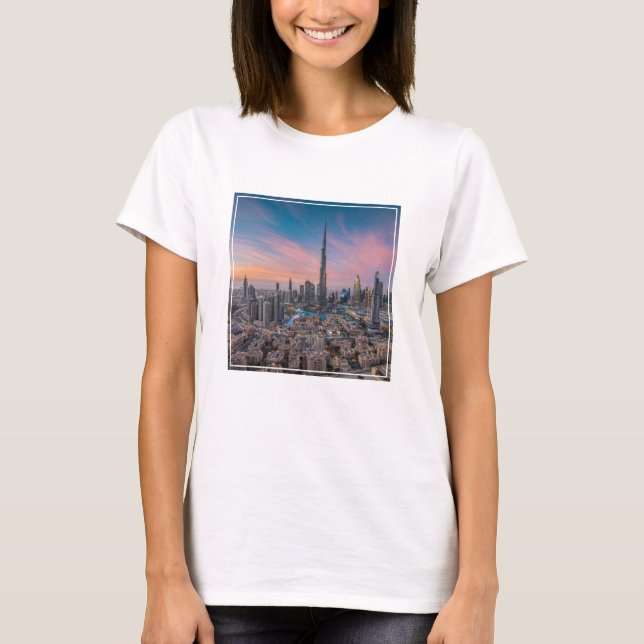 T-shirt Les monuments | Ville de Dubaï (Devant)