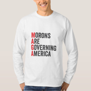 T-shirt Les morons dirigent l'Amérique 4 juillet