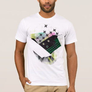 T-shirt Les motifs de tartan sont ouvriers