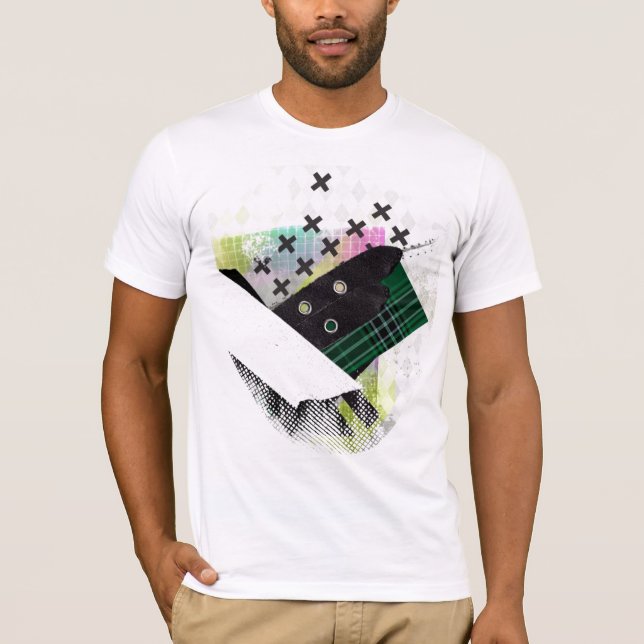 T-shirt Les motifs de tartan sont ouvriers (Devant)