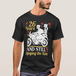 T-shirt Les Motocyclistes Se Marient 26 Ans Et Jouissent T