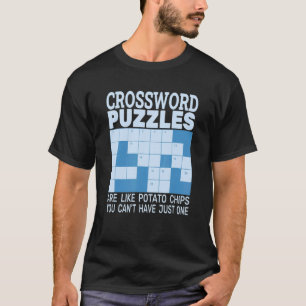 T-shirt les mots croisés sont comme des chips et des crois