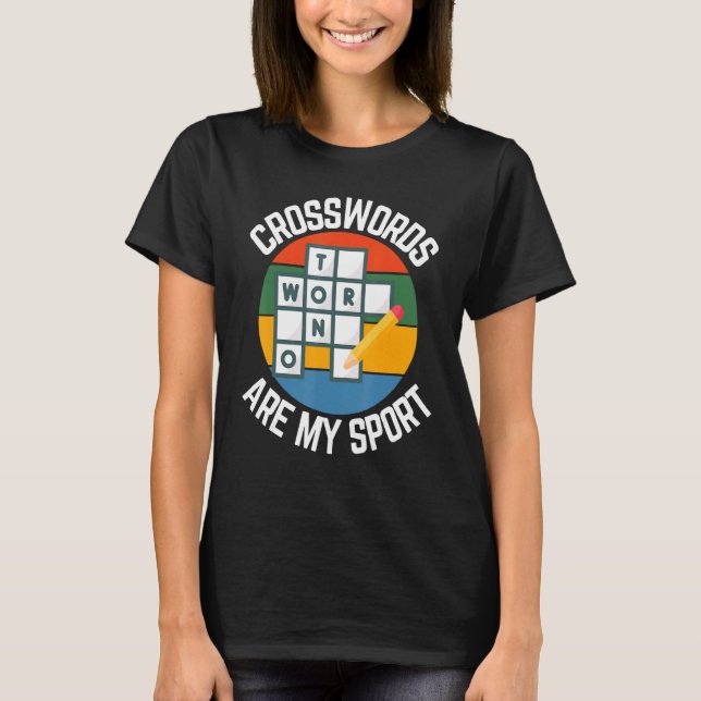 T-shirt Les Mots Croisés Sont Mon Sport, Les Fans De Puzzl (Devant)