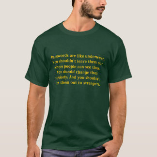 T-shirt Les mots de passe sont comme des sous-vêtements