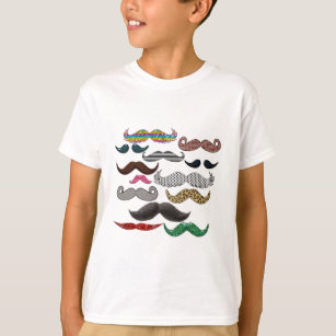 T-shirt Les moustaches de collage de moustache populaires