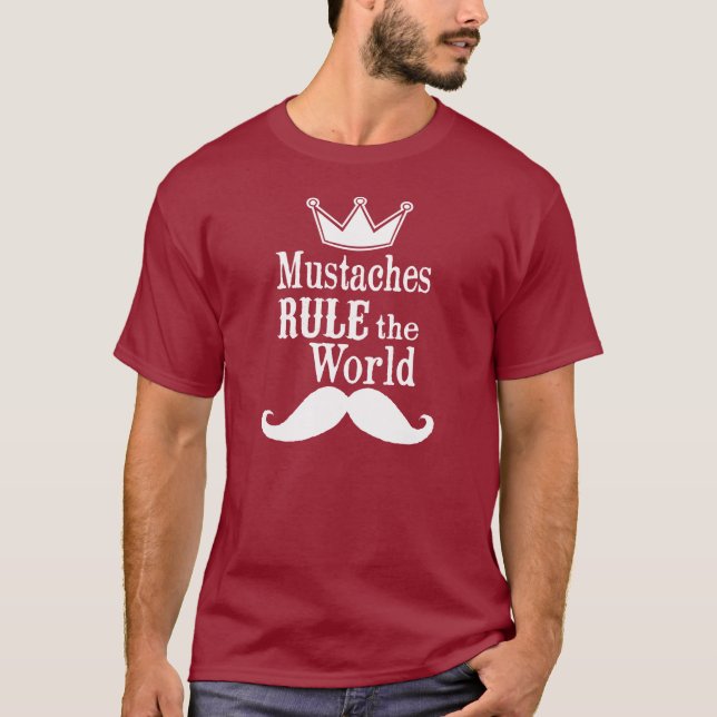 T-shirt Les moustaches dirigent le monde (Devant)