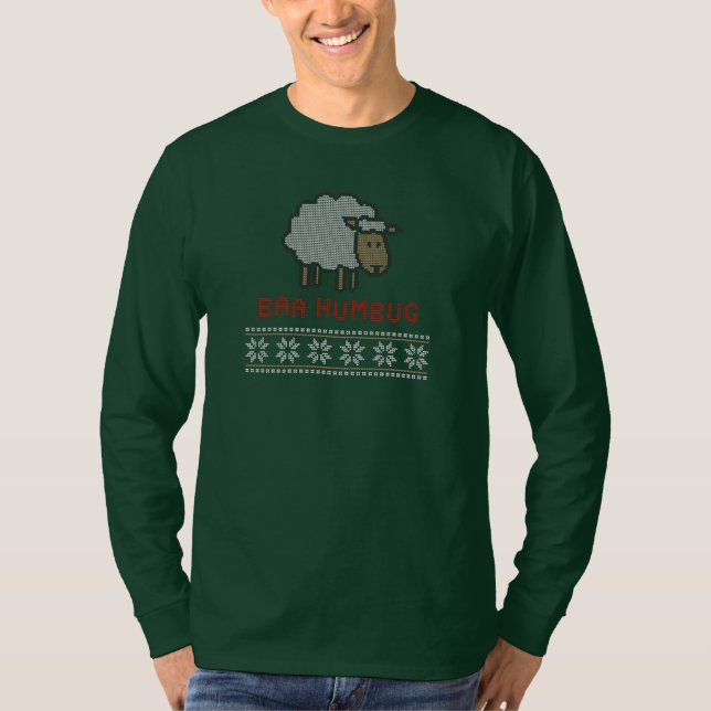 T-shirt Les moutons de Noël de Baa Humbug (Devant)