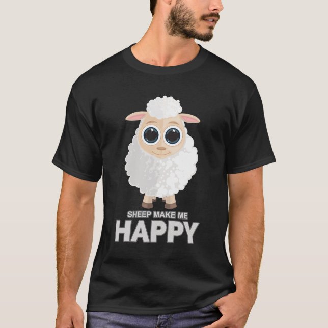 T-shirt Les moutons me rendent heureux (Devant)