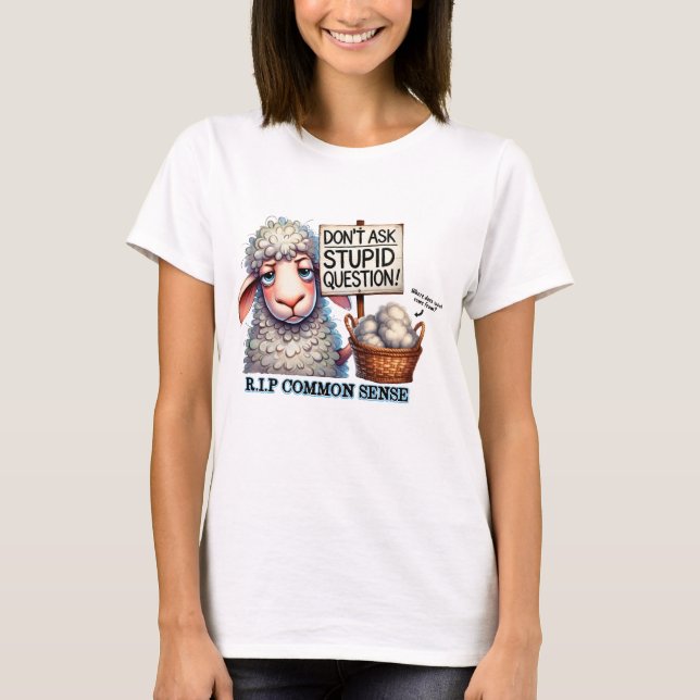 T-shirt Les moutons ne posent pas de questions stupides (Devant)