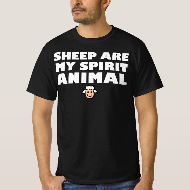 T-shirt Les moutons sont mon animal d'esprit (Devant)