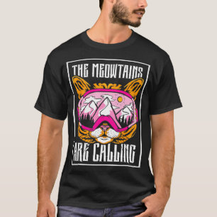 T-shirt Les Mowtains Appelent Cat Skier Ski Ski Ski Ski