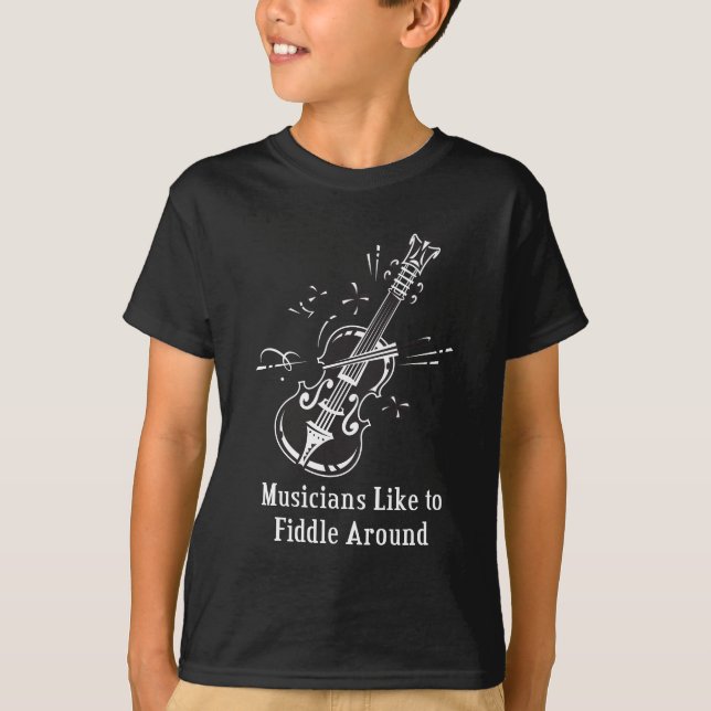 T-shirt Les musiciens aiment jouer du violon autour (Devant)