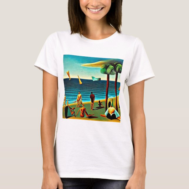 T-shirt Les naturistes sur la plage (Devant)