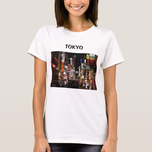 T-shirt Les néons de Tokyo par nuit Japon (Devant)