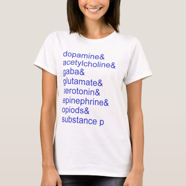 T-shirt Les neurotransmetteurs (Devant)