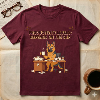 T-shirt Les niveaux de productivité dépendent de la tasse