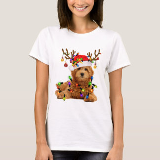 T-shirt Les noël des rennes de Goldendoodle p