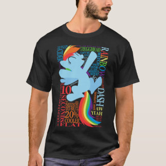 T-shirt Les nombreux mots des amis de Rainbow Dash