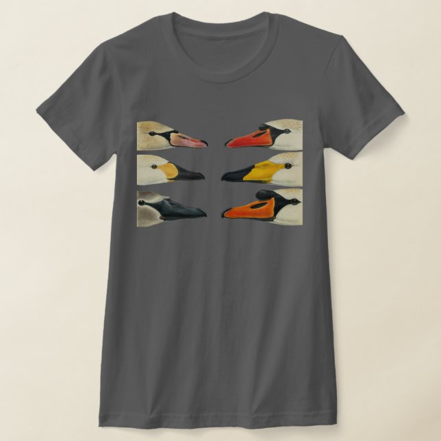 T-shirt Les nombreux visages d'oiseaux d'un cygne (Poser)