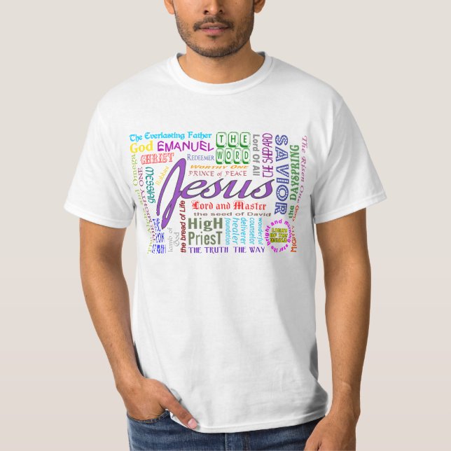 T-SHIRT LES NOMS DE JÉSUS... (Devant)