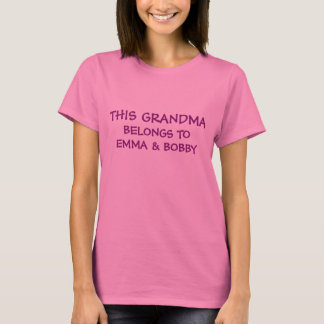 T-shirt Les noms de l'enfant de personnaliser sur la