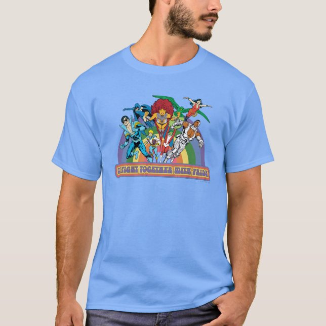 T-shirt Les nouveaux Titans Ados - Nous combattons avec fi (Devant)