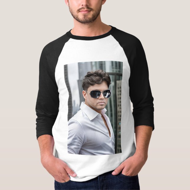 T-shirt "Les nuances de Cool : Le beau garçon avec lunette (Devant)
