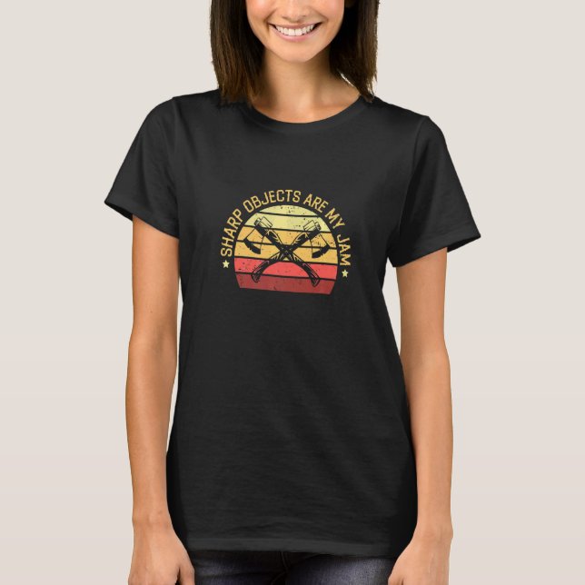T-shirt Les Objets Sharp Sont Mon Jam Pour Une Paillette À (Devant)